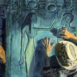 Lucille Coleman: 'Hieroglyphic Wall', 2002 Oil Painting, History. Artist Description: A(c) 2003 Lucille Coleman...