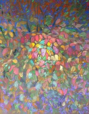 Bernard Marie Collet: 'Leaves Ball', 2005 Pastel, nature. 
