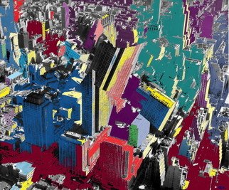 Marc Rubin: 'Manhattan earthquake 2', 2007 Digital Art, Digital. Giclee print on archival paper with pigment inks. 1