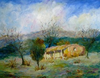Cecilia Revol Nunez: 'CONSTRUCCIONES CENTENARIAS ', 2013 Oil Painting, Landscape.                                                             Figurative Painting of North of Argentina, its people and customs. Oil on canvas with painting knife.                                                            ...