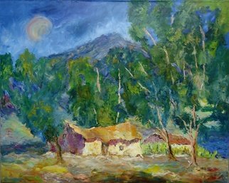 Cecilia Revol Nunez: 'SIN SED DE AGUA PURA ', 2013 Oil Painting, Landscape.                                                                          Figurative Painting of North of Argentina, its people and customs. Oil on canvas with painting knife.                                                                         ...