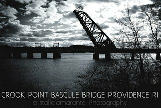 Cristalle Amarante: 'crook point bascule bridge ri', 2021 Black and White Photograph, . CROOK POINT BASCULE BRIDGE PROVIDENCE RI PROJECT SERIES...