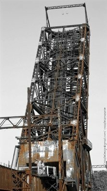 Cristalle Amarante: 'crook point bascule bridge ri', 2021 Black and White Photograph, Landmarks. Bridge series  Gallery images...
