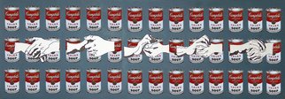 Leonard Curpan: 'Shark Soup', 2009 Acrylic Painting, Conceptual.   Shark soup is a work that reveals the current situation of the Romanian people. We live in a country where one hand wash the other, where justice is virtually non- existent, where ordinary people seek to escape what he thought he had dreamed and then 89 ...
