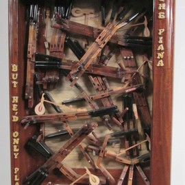 Bill Czappa: 'the piana', 1999 Other Sculpture, Abstract. Artist Description: Just thought I would be fun to make a piece out of piano parts. The keys are all bent and twising around each other, but the message in the piece is about artiest or singers who don t really learn all about their craft. I have done a ...