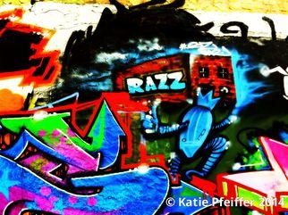 Katie Pfeiffer: 'Graffiti Wall  Razz Philly', 2014 Color Photograph, Urban.              Part  of a  series- this is a  graffiti wall I took a photograph of  and then digitally altered.  (c) Katie Pfeiffer 2014All Rights ReservedPrints available                                                                  ...