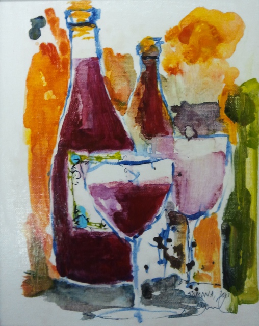 Artist Daniel Clarke. 'Morning Wine' Artwork Image, Created in 2011, Original Woodcut. #art #artist
