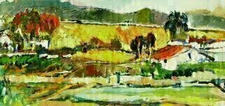Daniel Clarke: 'Road View', 2006 Acrylic Painting, Landscape. Road View is part of the Artist' s California Scenes series of paintings.Work comes complete framed in a very beautiful 4. 5 inch wood frame. ...