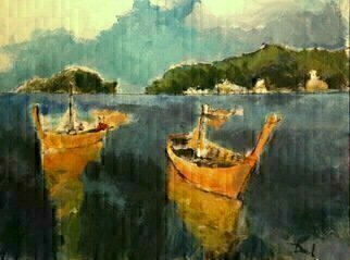 Daniel Clarke: 'phi phi islands south thailand', 2017 Acrylic Painting, Landscape. Phi Phi Islands South Thailand. Acrylic on canvas. South seas islands of mystery for all to see. ...