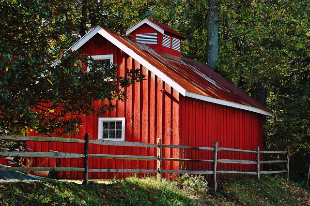 Artist Daniel B. Mcneill. 'The Red Barn' Artwork Image, Created in 2011, Original Photography Color. #art #artist
