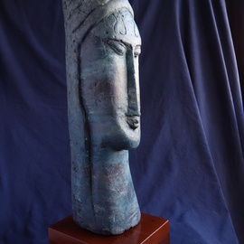 Daniel Gomez: 'homage to amedeo', 2020 Other Sculpture, Figurative. Artist Description: Sculpture made of concrete - Title : Homage to Amedeo -  Dimensions: 70 x 20 x 17 centimetres - 18 kilos - Wood Base - Year : 2021 Signed in the back ...