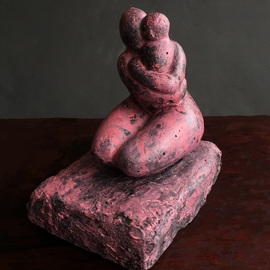 Daniel Gomez: 'pink mama', 2022 Other Sculpture, People. Artist Description: Name: Pink Mama 26 x 14 x 15 centimetres 2. 5 kilos Year : 2022 Signed in the back Scuplture made of concrete and metal. MotherA's love for her son inspired me to create this artwork. ...