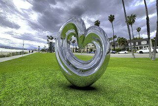 Daniel Kei Wo: 'resonance2', 2014 Steel Sculpture, Abstract.  Resonance  is a testament to harmony and connection, sculpted in mirror- polished stainless steel. Inspired by the intimate bonds that tie the natural world to human emotion, its formaEUR