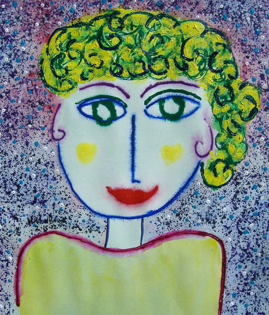 Artist Danny Hollenbaugh. 'Lady In Green' Artwork Image, Created in 2012, Original Painting Acrylic. #art #artist