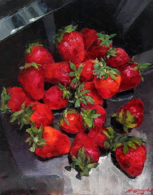 Dariusz Bernat  'Strawberry', created in 2017, Original Painting Acrylic.