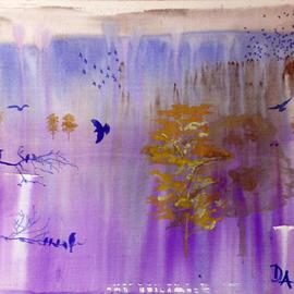 Dariya Afanaseva: ' UP IN THE AIR', 2014 Acrylic Painting, Trees. Artist Description:  canvas board/ acrylic 50cm x 60cm 2014 ...