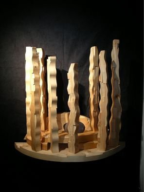 David Chang: 'Recluse', 2004 Wood Sculpture, Abstract. 