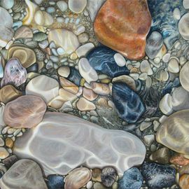 David Larkins: 'The Minnow In a Sea of Diversity', 2015 Acrylic Painting, Beach. Artist Description: aEURoeThe Minnow aEUR