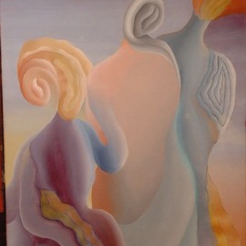 Raquel Davidovici: 'cuatro', 1988 Oil Painting, Surrealism. 