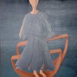 Raquel Davidovici: 'meditacion', 1979 Oil Painting, Surrealism. 