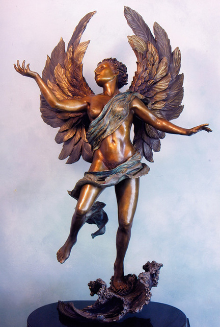 Artist Dawn Feeney. 'Divine Romance' Artwork Image, Created in 2006, Original Sculpture Bronze. #art #artist