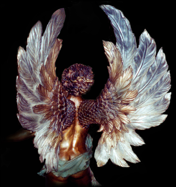 Artist Dawn Feeney. 'Divine Romance Detail' Artwork Image, Created in 2006, Original Sculpture Bronze. #art #artist