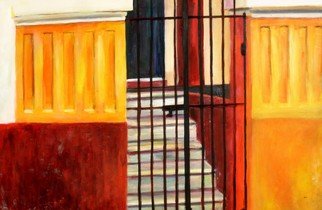 Denise Derviche: 'escada01', 2008 Encaustic Painting, Abstract Figurative. 