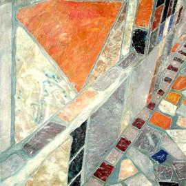 Denise Derviche: 'murocalcada', 2008 Encaustic Painting, Abstract Figurative. 