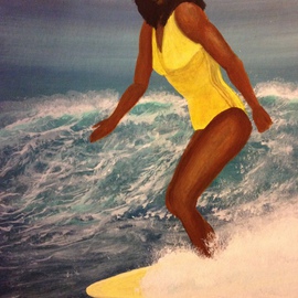 Denise Seyhun Artwork SURFER, 2015 Acrylic Painting, Seascape