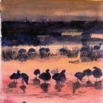 Birds In Sunset, Deborah Paige Jackson