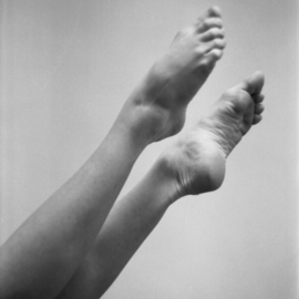 Dion Mcinnis: 'Dancers Legs', 1980 Black and White Photograph, Figurative. Artist Description:  Dancer' s legs.  Print comes mounted in window mat. ...