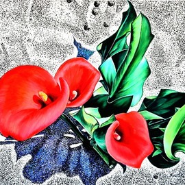 flowers on sand By Dmitri Ivnitski