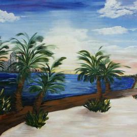 Deborah Leyva: 'Tampa Rising', 2012 Acrylic Painting, Magical. Artist Description:  This work was created to show the beautiful sunrise across Tampa Bay in the morning. The original has been donated to the Univeristy of Tampa. Prints are available. ...