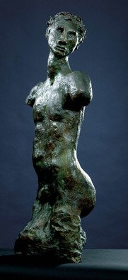 Donatella Richtman: 'warrior', 1987 Bronze Sculpture, Figurative. a youngster, who is searching...