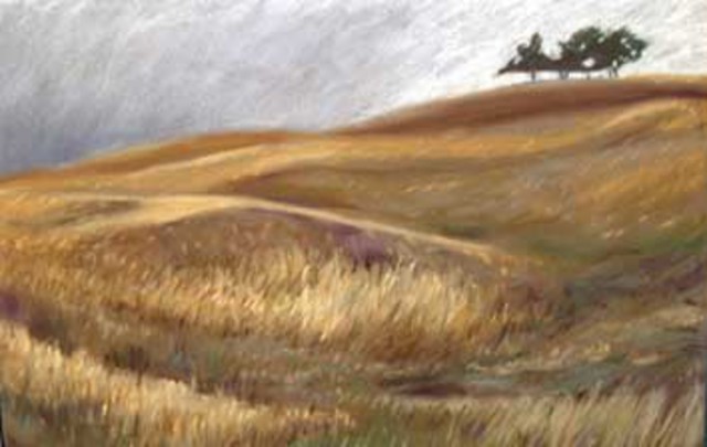 Artist Donna Gallant. 'Prairie Trees' Artwork Image, Created in 2008, Original Collage. #art #artist