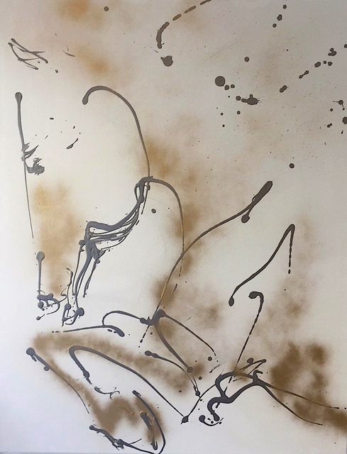 Donna Bernstein  'Jumper Ii', created in 2019, Original Painting Ink.
