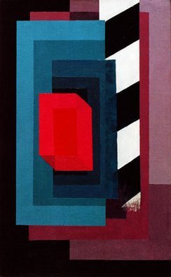 Jerry Reynolds: 'Worth the risk', 1992 Acrylic Painting, Abstract.  This straightforward formalist painting explores the idea that,regardless of all it's dangers, Love is always worth the risk. ...