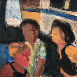 Bob Dornberg: 'decisions', 2020 Oil Painting, Abstract Figurative. Artist Description: MAKING DECISIONS...