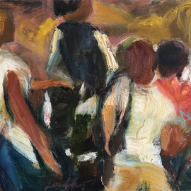 Bob Dornberg: 'people', 2020 Oil Painting, Abstract Figurative. Artist Description: People gathered...