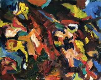 Bob Dornberg: 'rf7 tip', 2021 Oil Painting, Abstract. SLANTING ABSTRACT...