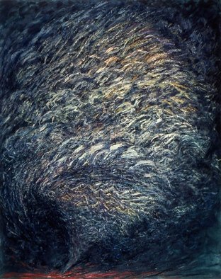 Dorothy Englander: 'Twister', 1992 Oil Painting, Atmosphere.  This work is part of a series referring to storms. twister tornado weather abstract storm impasto expressive energy movement oil on canvas ...