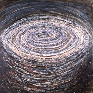 Dorothy Englander: 'Whirlpool', 1991 Oil Painting, Abstract.  Part of a series about storms, this work is a maelstrom, or whirlpool, a metaphor for turbulence in life, or in water, or in atmosphere. twister weather abstract storm impasto expressive energy movement water    ...