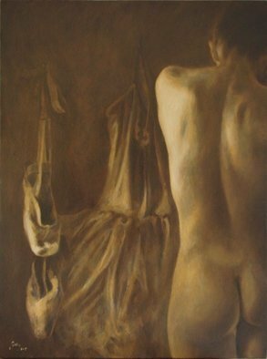 Doru Cristian Deliu: 'odihna', 2015 Oil Painting, nudes.  nude, ballet, ballerina, tutu  ...