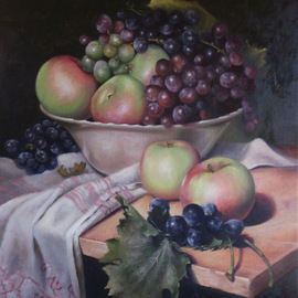 Dragana Simic: 'Still life with fruits', 2013 Oil Painting, Still Life. Artist Description:                      oil on canvas         oil on canvas    oil on canvas        ...