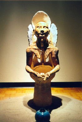Depree Shadowwalker: 'Alter', 1997 Ceramic Sculpture, Inspirational. Alter was created with the energies of Martin Luther King and Mahatma Gandhi, two proactive individuals who used their inner vision and voice to create change. Alter has one hand open to be able to let go of non- life- affirming and negative emotion. The other hand is holding on ...