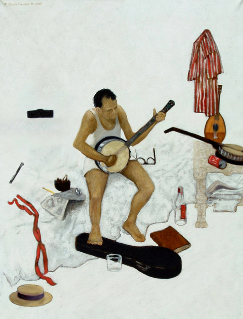 Artist Lou Posner. 'Banjo Player' Artwork Image, Created in 1987, Original Other. #art #artist