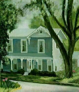 Lou Posner: 'Dr George Rapp Family Home New Harmony Indiana', 2001 Oil Painting, Americana. Indiana art mogul, George Rapps birthplace, New Harmony, Indiana....