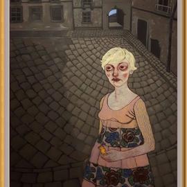 Bozena Dusseau Labedz: 'candy from unknown', 2015 Oil Painting, Figurative. Artist Description: (c)Bozena Dusseau- Labedz  TITLE:     CANDY FROM UNKNOWN   PAINTINGNR: 010583...