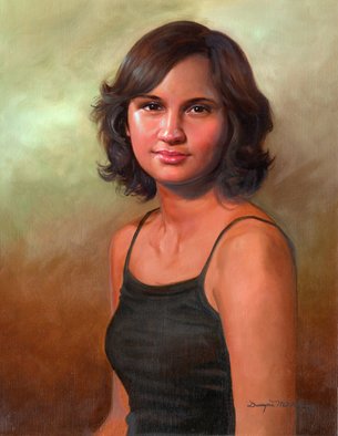 Dwayne Mitchell: 'Tamera', 2005 Oil Painting, Portrait.  Oil portrait of Tamera ...