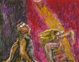 Richard Wynne: 'Movin with the music', 2011 Other Painting, Dance.      music_ dancing_ mixed medium_ double sided painting   ...